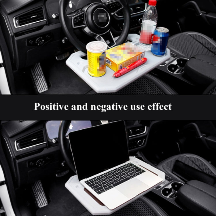 Car Multi-Purpose Steering Wheel Card Table Car Computer Bracket Chair Back Bracket Small Table Shelf Rack(Upgrade Gray) - Car Drink Holders by null | Online Shopping UK | buy2fix