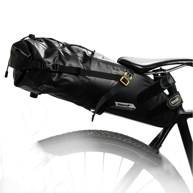 Rhinowalk RK19511 Full Waterproof Bicycle Saddle Tail Bag Big Capacity Road Bike Bag, Colour: RK19513 Black 13L - Bicycle Bags by Rhinowalk | Online Shopping UK | buy2fix