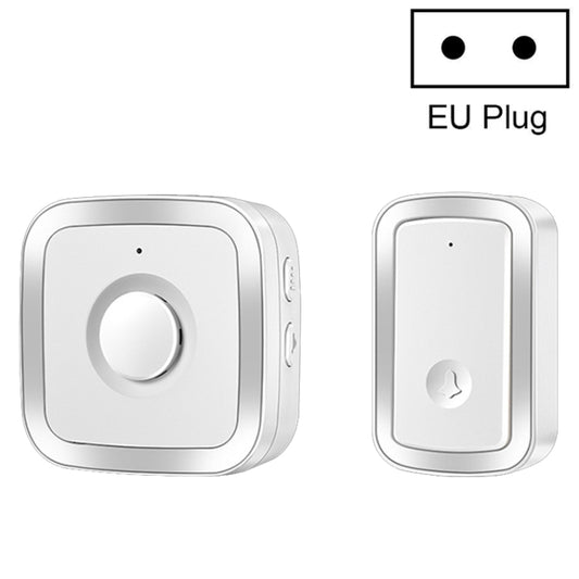 CACAZI A58 1 For 1 Smart Wireless Doorbell without Battery, Plug:EU Plug(Silver) - Security by CACAZI | Online Shopping UK | buy2fix