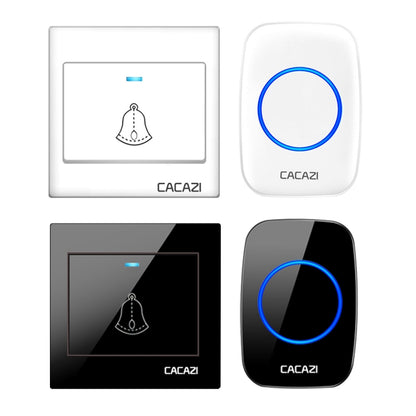 CACAZI H10 1 For 1 Wireless Smart Doorbell without Battery, Plug:EU Plug(White) - Security by CACAZI | Online Shopping UK | buy2fix