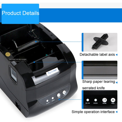 Xprinter XP-365B 80mm Thermal Label Printer Clothing Tag Supermarket Barcode Printer, Plug: UK Plug(Bluetooth Version) - Printer by Xprinter | Online Shopping UK | buy2fix