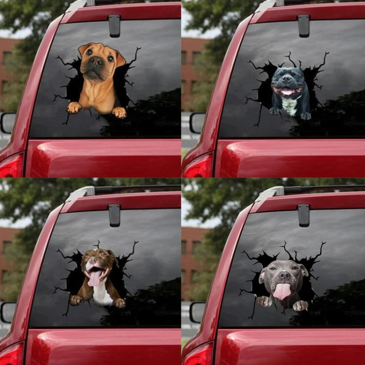 7 PCS Animal Wall Stickers Puppy Hole Car Window Static Sticker(Puppy 04) - In Car by buy2fix | Online Shopping UK | buy2fix