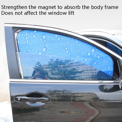 4 PCS R-2938 Single-Layer Sun Protection Magnetic Car Curtain Vehicle Water Drop Sunshade(Blue Rear) - In Car by buy2fix | Online Shopping UK | buy2fix