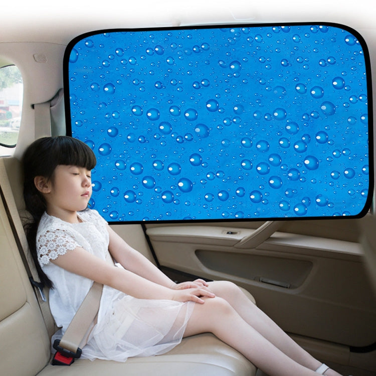 4 PCS R-2938 Single-Layer Sun Protection Magnetic Car Curtain Vehicle Water Drop Sunshade(Blue Rear) - In Car by buy2fix | Online Shopping UK | buy2fix