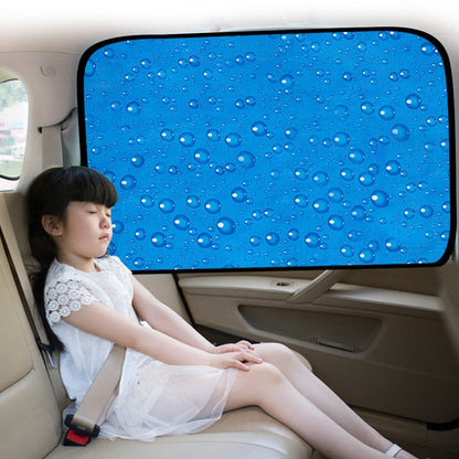 4 PCS R-2938 Single-Layer Sun Protection Magnetic Car Curtain Vehicle Water Drop Sunshade(Blue Rear) - In Car by buy2fix | Online Shopping UK | buy2fix