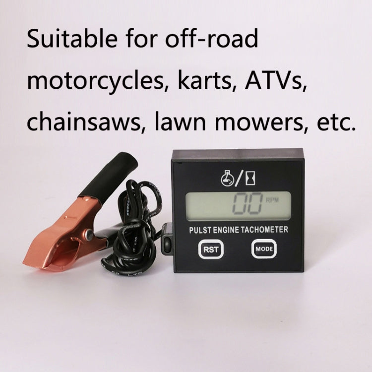 ZSB-03 Chain Saw Tachometer Gasoline Engine Lawn Mower High Tachometer Digital Display Induction Pulse Tachometer, Specification: Double Button Clip Version - In Car by buy2fix | Online Shopping UK | buy2fix