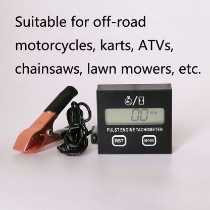 ZSB-03 Chain Saw Tachometer Gasoline Engine Lawn Mower High Tachometer Digital Display Induction Pulse Tachometer, Specification: Double Button Clip Version - In Car by buy2fix | Online Shopping UK | buy2fix