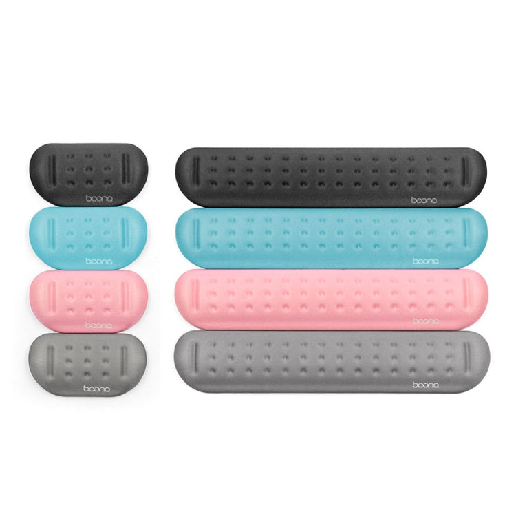 Baona Silicone Memory Cotton Wrist Pad Massage Hole Keyboard Mouse Pad, Style: Medium Keyboard Rest (Gray) - Mouse Pads by Baona | Online Shopping UK | buy2fix