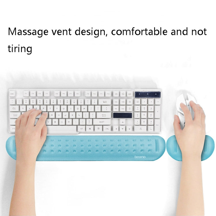 Baona Silicone Memory Cotton Wrist Pad Massage Hole Keyboard Mouse Pad, Style: Medium Keyboard Rest (Gray) - Mouse Pads by Baona | Online Shopping UK | buy2fix