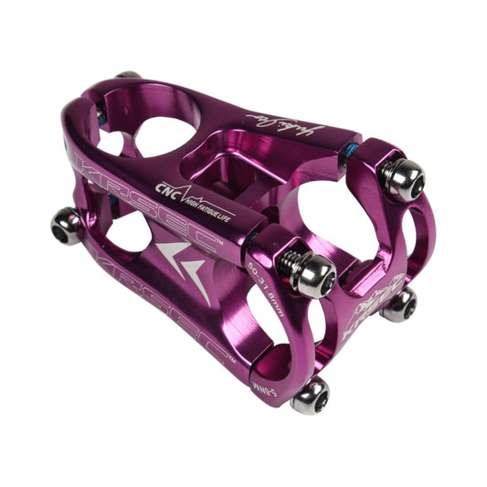 KRSEC CNC Ultra Light Short-Handed Mountain Bike Aluminum Alloy 50mm Riser, Colour: Purple - Outdoor & Sports by buy2fix | Online Shopping UK | buy2fix