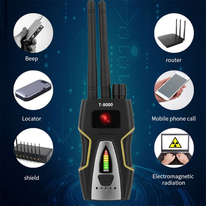 T8000 Wireless Signal Detector GPS Defense Location Finding Camera Anti-Candid Anti-Tracking Detection Instrument - Security by buy2fix | Online Shopping UK | buy2fix