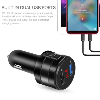 X20 Black Car Bluetooth Handsfree Car FM Transmitter Music Player Car Charger - In Car by buy2fix | Online Shopping UK | buy2fix