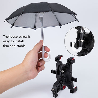 CYCLINGBOX Bicycle Mobile Phone Bracket With Parasol Rider Mobile Phone Frame, Style: Rearview Mirror Installation (Red) - Outdoor & Sports by CYCLINGBOX | Online Shopping UK | buy2fix