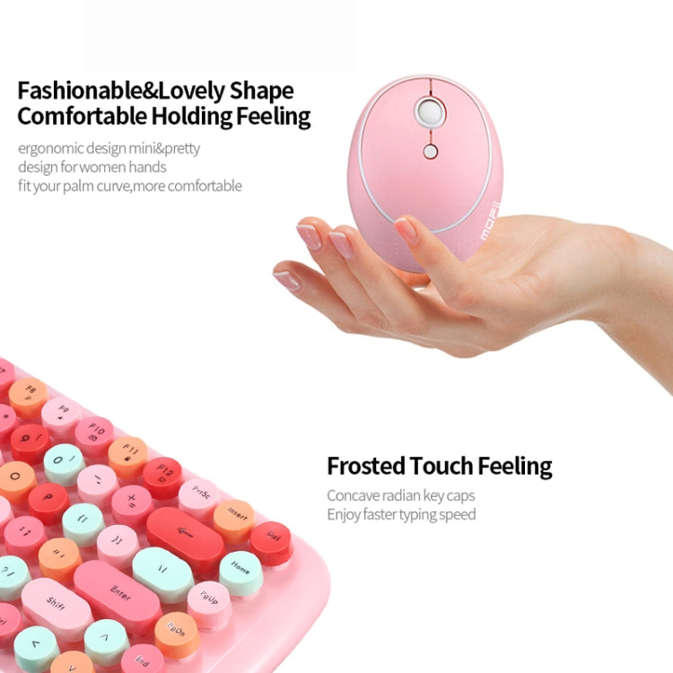 MOFii Candy Punk Keycap Mixed Color Wireless Keyboard and Mouse Set(Milk Tea Color) -  by MOFii | Online Shopping UK | buy2fix