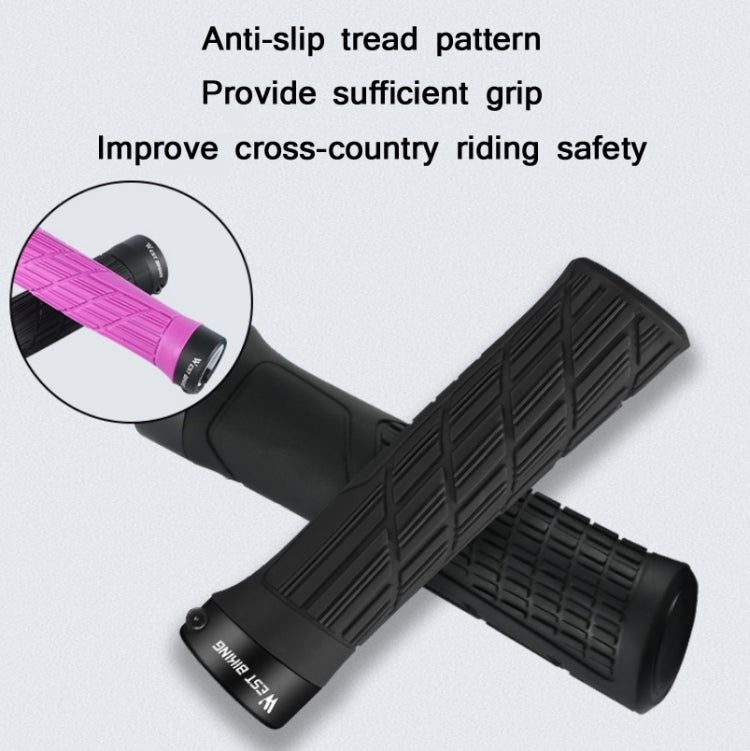 WEST BIKING Bicycle Anti-Skid And Shock-Absorbing Comfortable Grip Cover(Ink) - Decorative Accessories by WEST BIKING | Online Shopping UK | buy2fix