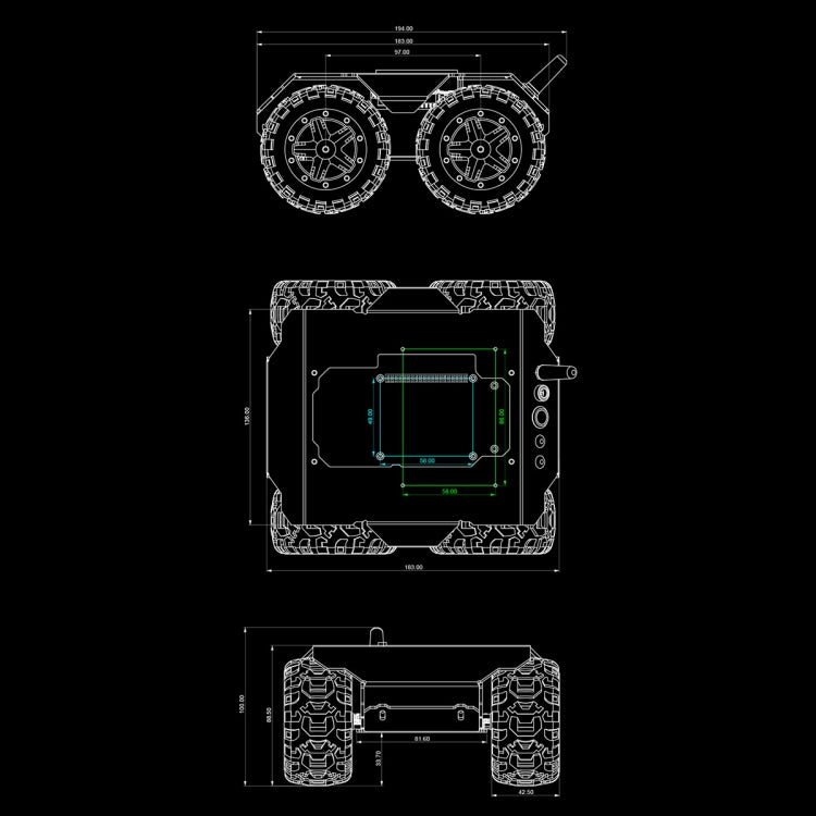 Waveshare WAVE ROVER Flexible Expandable 4WD Mobile Robot Chassis, Onboard ESP32 Module(EU Plug) - Robotics Accessories by Waveshare | Online Shopping UK | buy2fix