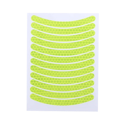 10 PCS Jg-Phc-12 Children Bicycle Scooter Reflective Sticker Night Warning Riding Contour Sticker(Fluorescence Yellow) - Decorative Accessories by buy2fix | Online Shopping UK | buy2fix