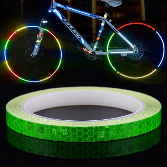 5 Rolls Bicycle Mountain Bike Motorcycle Sticker Car Contour Reflective Sticker Night Riding Reflective Sticker, Size: 2 x 800cm(Green) - Decorative Accessories by buy2fix | Online Shopping UK | buy2fix