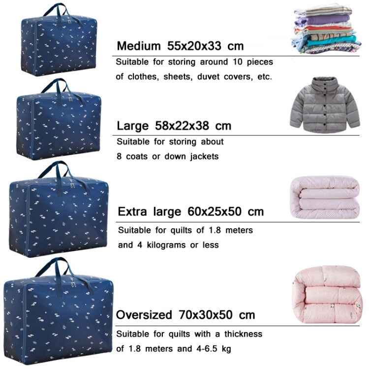 Oxford Cloth Quilt Moisture-Proof & Waterproof Storage Bag Zipper Portable Moving Luggage Bag, Specification: 60x50x25cm(Tibetan Rocket) - Home & Garden by buy2fix | Online Shopping UK | buy2fix