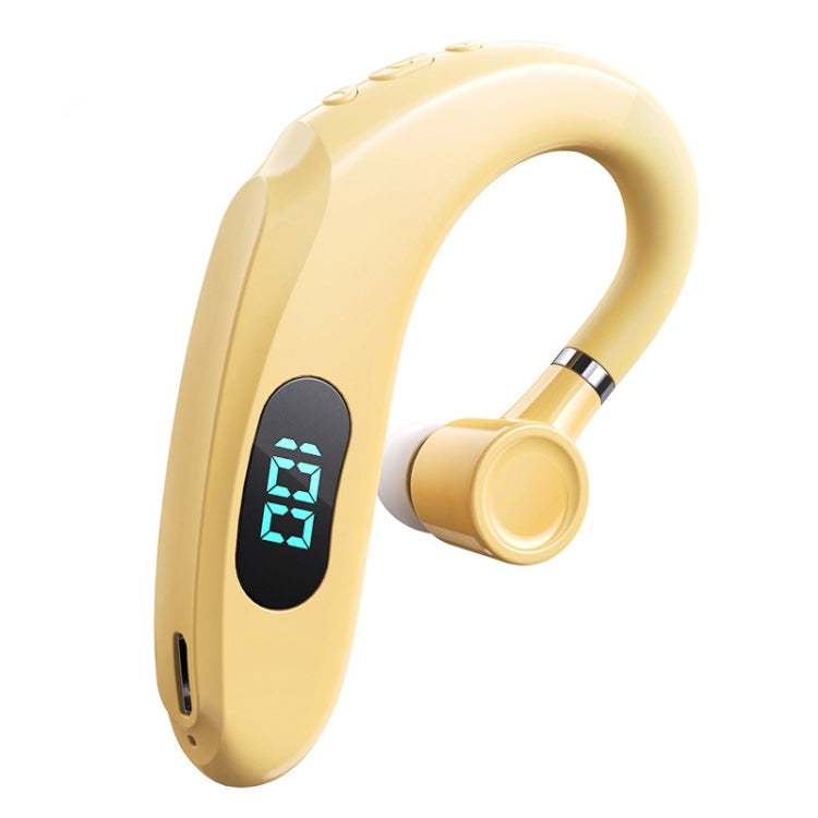 Q20 Bluetooth 5.2 Business Digital Display Sports Earhook Stereo Earphone(Yellow) - Bluetooth Earphone by buy2fix | Online Shopping UK | buy2fix