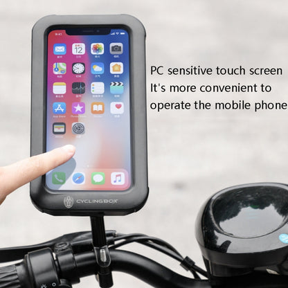 CYCLINGBOX BG-2937 Bicycle Mobile Phone Bracket Waterproof Bag Simulation Navigation Mobile Phone Frame(Black) - Holders by CYCLINGBOX | Online Shopping UK | buy2fix