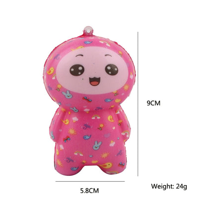 2 PCS TTPU1252 Color-Printed Smiley Face Doll Slow Rebound Decompression Toy(Pink) - Squeeze Toys by buy2fix | Online Shopping UK | buy2fix