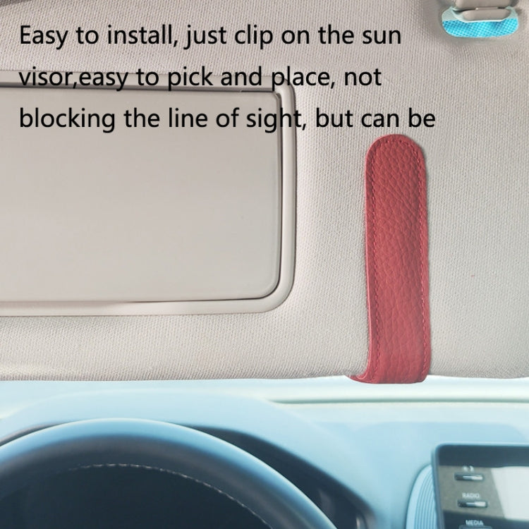 529 Car Sun Visor Glasses Clip Sunglasses Holder(Red) - In Car by buy2fix | Online Shopping UK | buy2fix