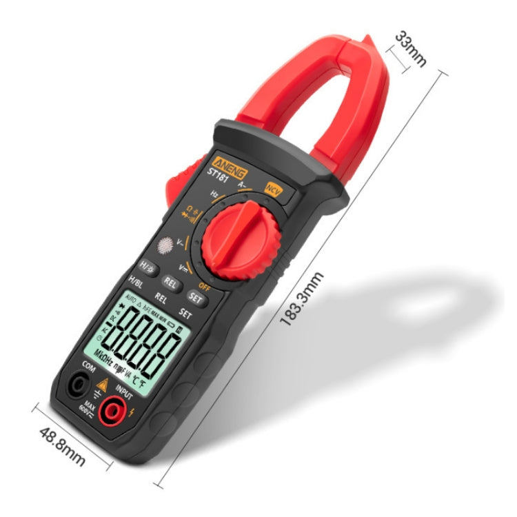 ANENG Intelligent Digital Backlit Clamp-On High-Precision Multimeter, Specification: ST182 with Temp Measurement - Digital Multimeter by ANENG | Online Shopping UK | buy2fix