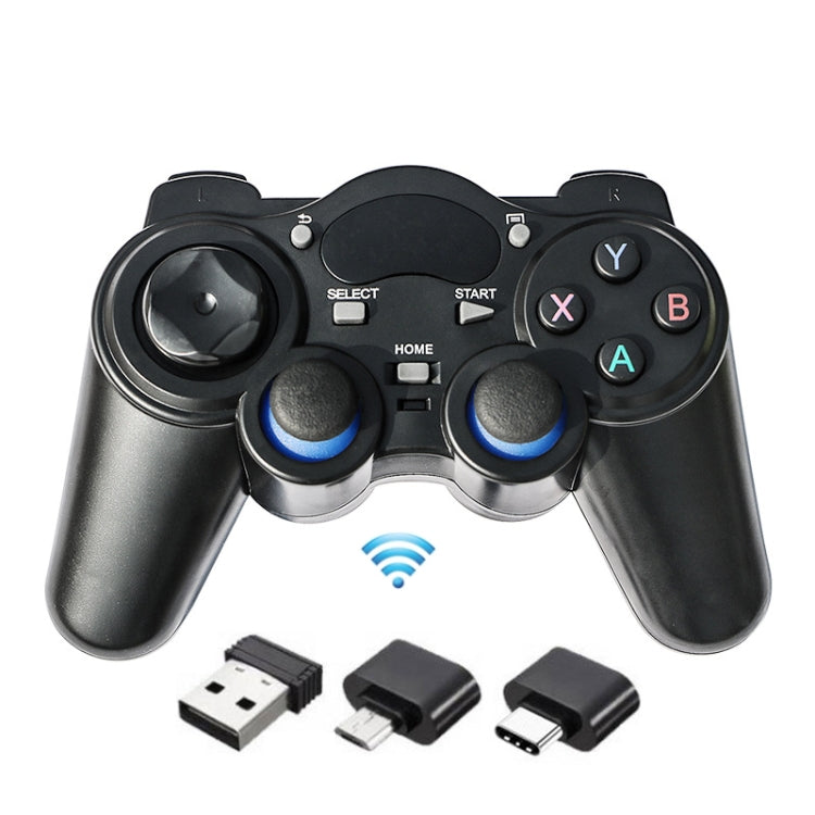 2.4G Wireless Singles Gamepad For PC / PS3 / PC360 / Android TV Phones, Configure: USB Receiver + Android Receiver + Type-C - Gamepads by buy2fix | Online Shopping UK | buy2fix