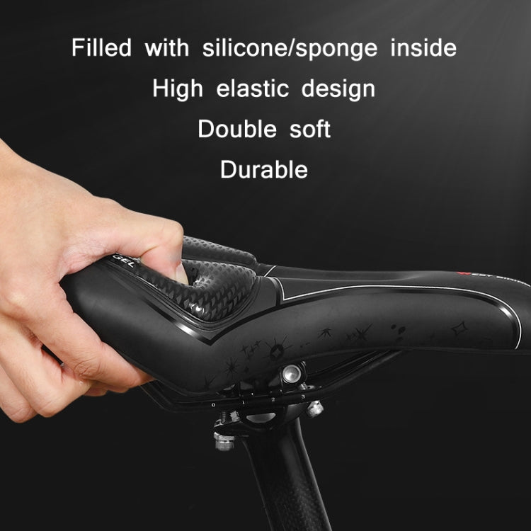 WEST BIKING Bicycle Riding Comfortable Silicone Saddle, Style: Rhombus Annual Wheel (Sponge) - Bicycle Saddle by WEST BIKING | Online Shopping UK | buy2fix