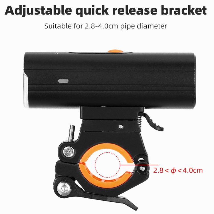 CYCLINGBOX BG-1815 Bicycle Aluminum Alloy Front Lamp Night Ride Strong Light Flashlight(Black) - Headlights by CYCLINGBOX | Online Shopping UK | buy2fix