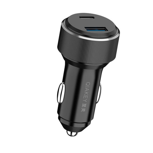 QIAKEY TM319 Dual Port Fast Charge Car Charger - In Car by QIAKEY | Online Shopping UK | buy2fix