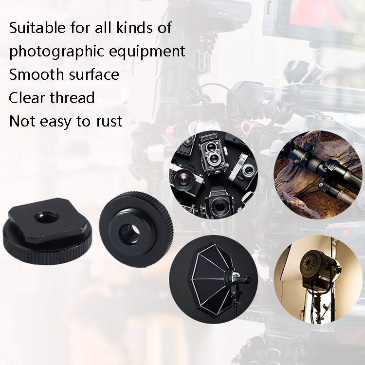 2 PCS Aluminum Hot Shoe Single Nut Screw 5/8 Male to M6 Female Adapter - Camera Accessories by buy2fix | Online Shopping UK | buy2fix