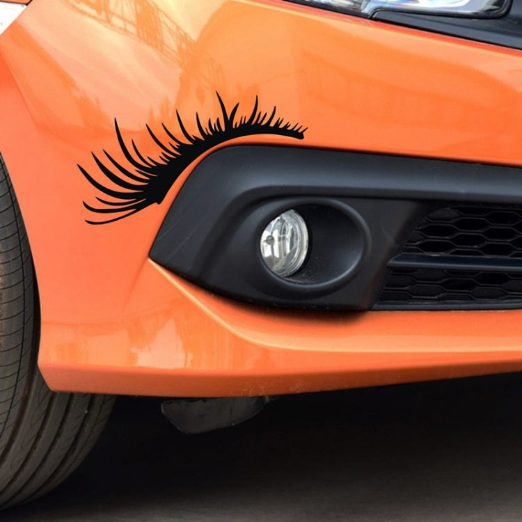 5 Pairs Car Big Lamp Eyebrow Sticker Sexy Eye Eyelash Car Sticker(Black) - In Car by buy2fix | Online Shopping UK | buy2fix