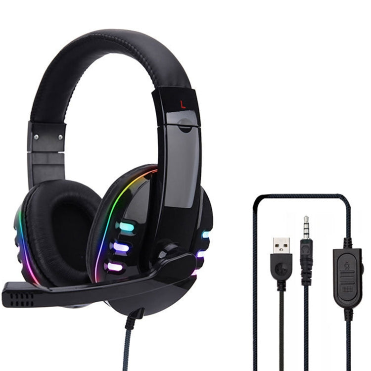 Soyto 733RGB Luminous Computer Headset For Xbox / PS4 / PS5(Black) - Multimedia Headset by Soyto | Online Shopping UK | buy2fix