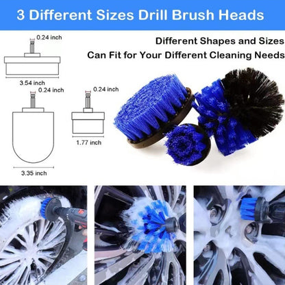 18 PCS / Set Electric Drill Cleaning Brush Water-Proof Gloves - In Car by buy2fix | Online Shopping UK | buy2fix