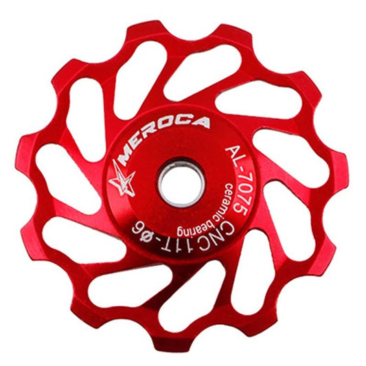 MEROCA Ceramic Bearing Mountain Bike Guide Wheel(11T Red) - Guide wheels by MEROCA | Online Shopping UK | buy2fix