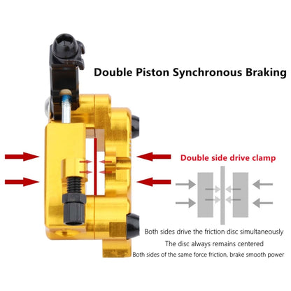 1 Pair IIIPRO Flat Mount Road Calipers Bilateral Brakes(Gold) - Outdoor & Sports by IIIPRO | Online Shopping UK | buy2fix