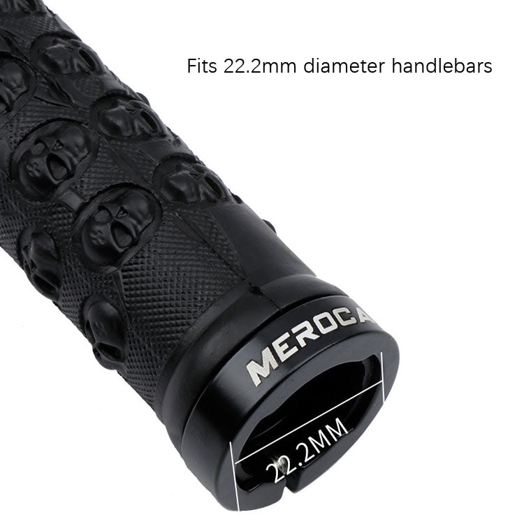 MEROCA Mountain Bike Anti-slip Shock Absorber Riding Grip Cover, Style: One Side Lock ME38 Black - Bicycle Grips by MEROCA | Online Shopping UK | buy2fix