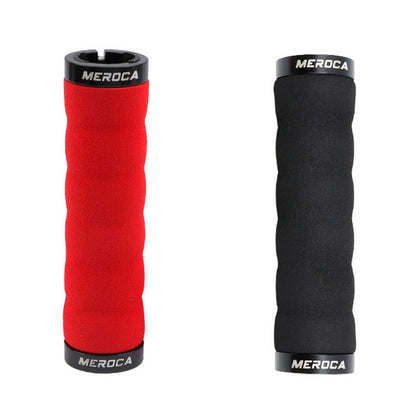 MEROCA Mountain Bike Anti-slip Shock Absorber Riding Grip Cover, Style: Bilateral Lock Sponge ME30 Red - Outdoor & Sports by MEROCA | Online Shopping UK | buy2fix