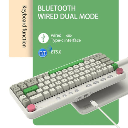 Ajazz B21 68 Keys Bluetooth Wired Mechanical Keyboard, Cable Length:1.6m(Black Shaft) - Wired Keyboard by Ajazz | Online Shopping UK | buy2fix