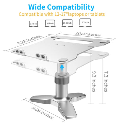 Aluminum Alloy Desktop Raised Shelf Cooling Notebook Bracket(Silver) - Computer & Networking by buy2fix | Online Shopping UK | buy2fix