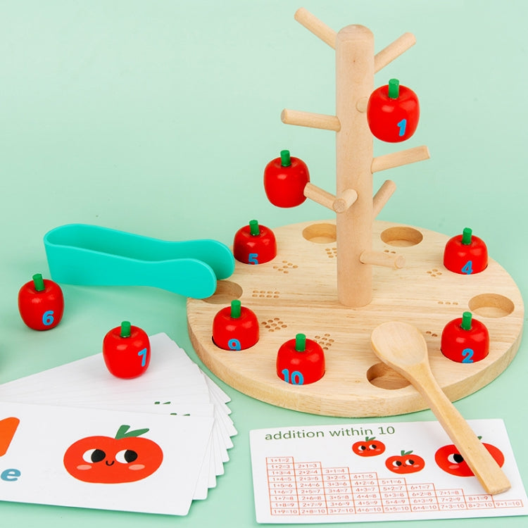 Wooden Toys For Children Early Education Mathematics Cognitive(Apple Picking) - Math Toys by buy2fix | Online Shopping UK | buy2fix