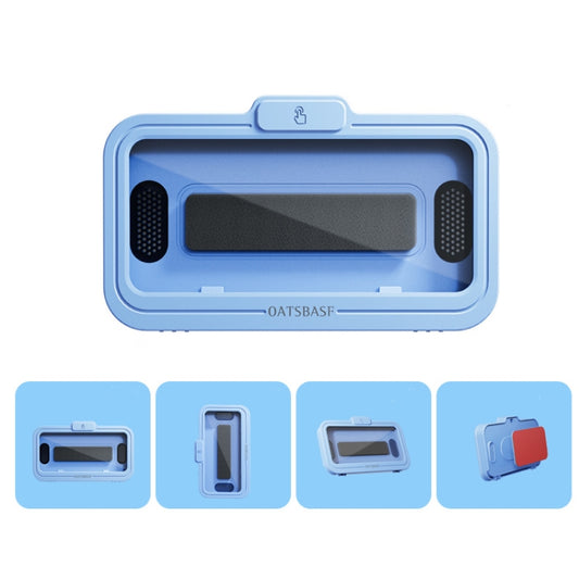 Oatsbasf  Bathroom Waterproof Phone Case Holder Shower Phone Box Wall Mount Phone Holder(Blue) - Hand-Sticking Bracket by Oatsbasf | Online Shopping UK | buy2fix