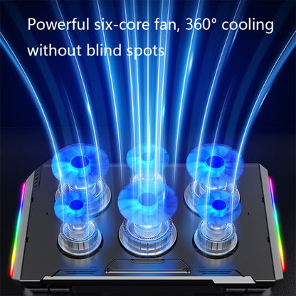 NUOXI Q9 RGB Lighting Effect Laptop Cooler(Black) - Computer & Networking by NUOXI | Online Shopping UK | buy2fix