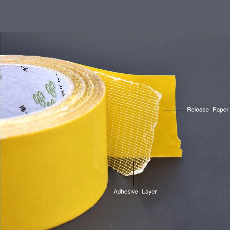 25mmx50 m Double-sided Fiberglass Grid Sticky Adhesive Fiber Transparent Mesh Tape - Tapes by buy2fix | Online Shopping UK | buy2fix