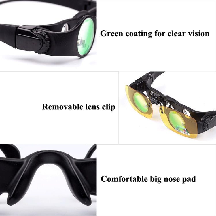 8x Fishing Binoculars Zoomable Telescope Glasses ,Style: Telescope+Yellow Clip - Binoculars by buy2fix | Online Shopping UK | buy2fix