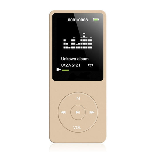 Card Ultra-thin Lossless MP4 Player With Screen(Gold) - Consumer Electronics by buy2fix | Online Shopping UK | buy2fix