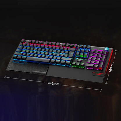 LANGTU K1000 104 Keys Luminous Wired Keyboard, Cable Length: 1.5m(Black Green Shaft Mixed Light) - Wired Keyboard by LANGTU | Online Shopping UK | buy2fix