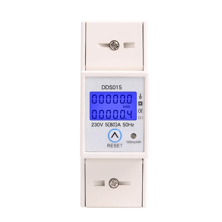 SINOTIMER DDS015 Backlight Display Single-phase Household Rail Energy Meter 5-80A 230V - Consumer Electronics by SINOTIMER | Online Shopping UK | buy2fix